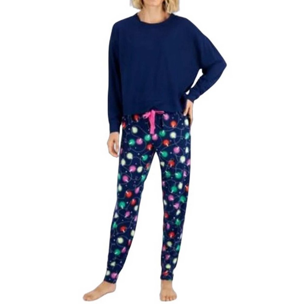 JENNI Long Sleeve Mix It Holiday Pajama Set SMALL (4040)